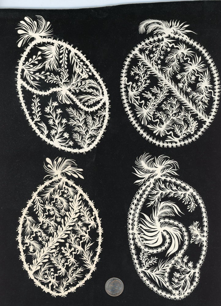 Item #26005325 4 Examples of a Regency Era Genteel Females Pastime - Intricate Elaborate Paper Cutwork