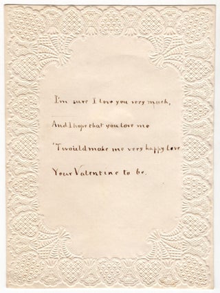 Item #26005880 Embossed 12mo Valentine with Handwritten Sentiment