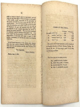 1831 Report of the Boston Female Monitorial School -- Scarlet Fever Outbreak and Challenges of Running a School for Girls