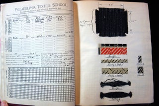 Analytic Workbook including Textile Specimens, Philadelphia Textile School, Pennsylvania Museum & School of Industrial Arts by Adolphe Rusch, Jr. Pioneer in Lightweight Aviation Fabrics