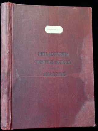 Analytic Workbook including Textile Specimens, Philadelphia Textile School, Pennsylvania Museum & School of Industrial Arts by Adolphe Rusch, Jr. Pioneer in Lightweight Aviation Fabrics