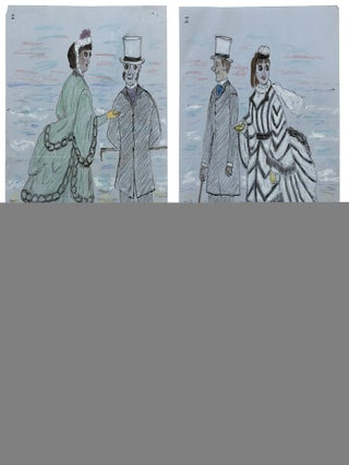 Item #26009083 "Madras Big-Wigs" -- Six (6) Original Victorian Drawings Satirizing the...