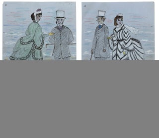 Item #26009083 "Madras Big-Wigs" -- Six (6) Original Victorian Drawings Satirizing the...