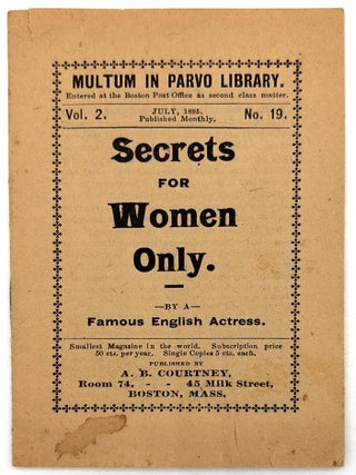Item #26009208 "Secrets for Women Only by a Famous English Actress" -- Beauty Tips for...