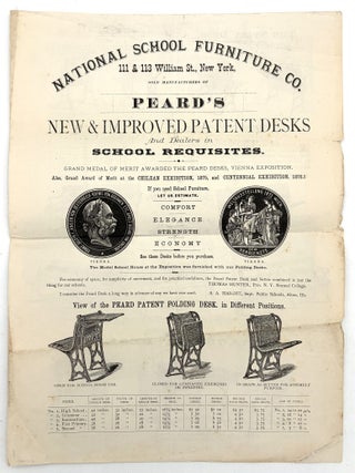 Item #26009332 National School Furniture Company c.1876 Illustrated Circular