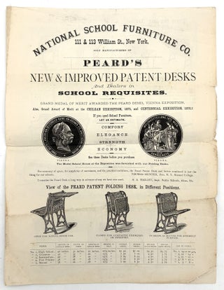 Item #26009332 National School Furniture Company c.1876 Illustrated Circular