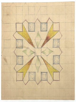 c.1901 Childhood Artwork of Oscar Geiser (b.1884), Student at The Ohio Institution for Feeble Minded Youth