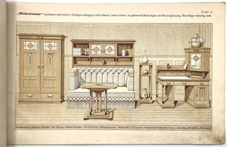 Large format trade catalogue with 12 complete rooms featuring Vertikows. (12 moderne Wohnzimmer u. Salons) Art Deco influenced.