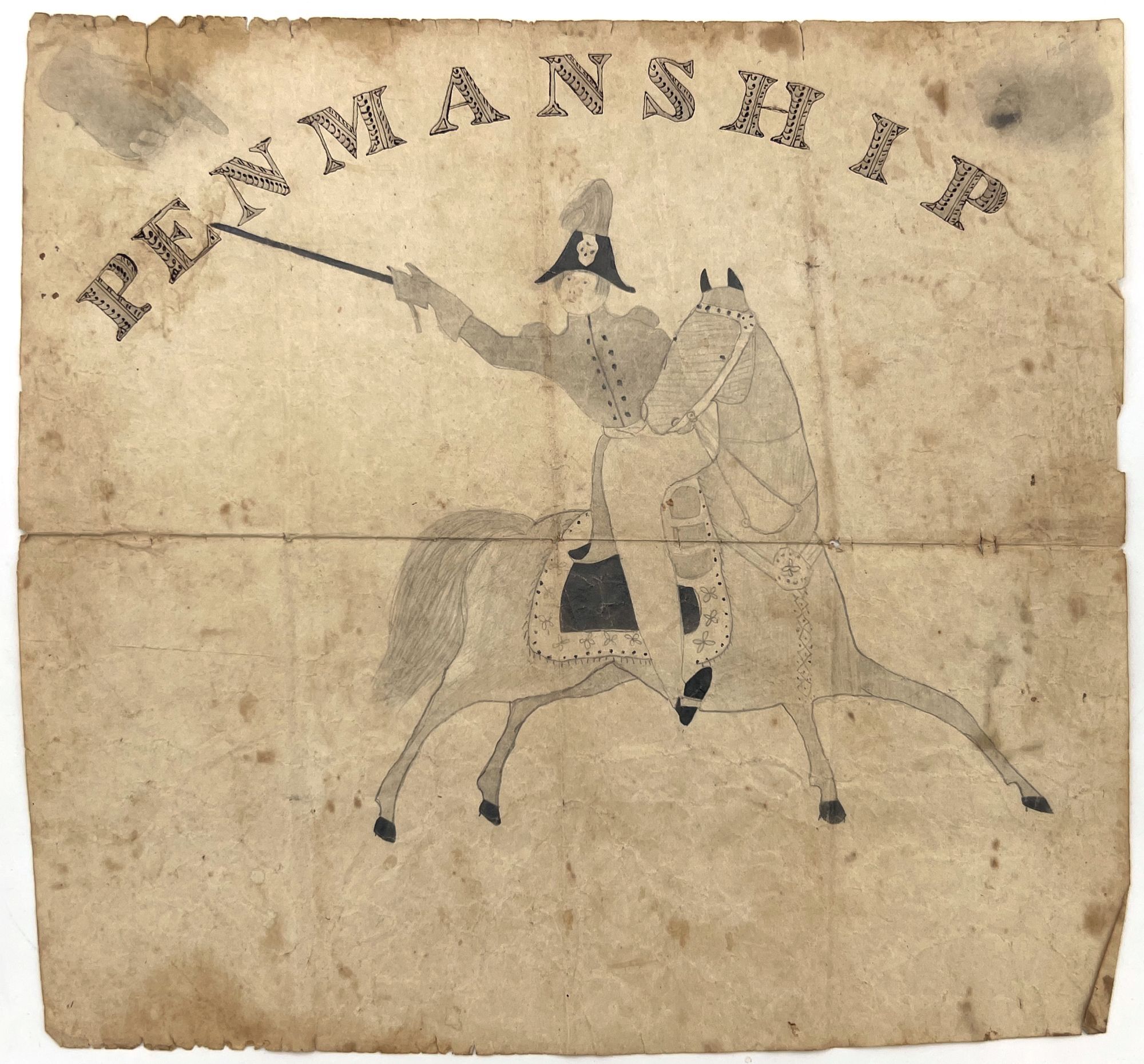 Penmanship -- Original Artwork Showing Penmanship Skill