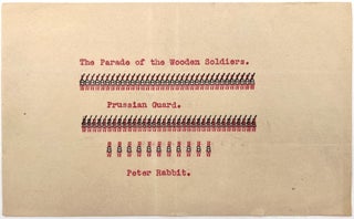 Item #26013621 "The Parade of the Wooden Soldiers. Prussian Guard. Peter Rabbit."