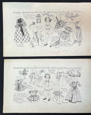 Original Art for 14 Different Lucy Eleanor Leary Prepared for the Boston Sunday Post 1942-1952 plus 13 Proofs of other Leary Comics through 1955