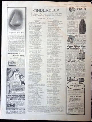 Pictorial Review Theater - Cut-out Play No. IV - Cinderella with narrative and stage instructions.