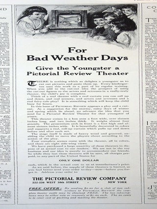 Pictorial Review Theater - Cut-out Play No. IV - Cinderella with narrative and stage instructions.
