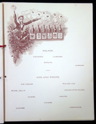 Menu for the Ninth International Congress Banquet (Medicine) with Allegorical Imagery 1887