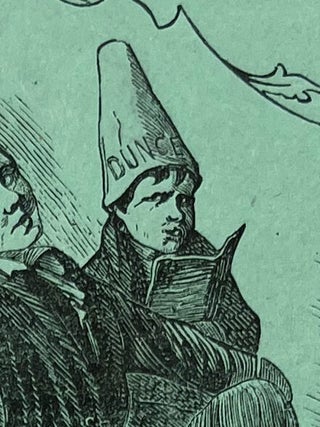 Copy Book of Marie E. Merrill with Entertaining Cover Design -- Cheeky School Boys, Dunce Cap
