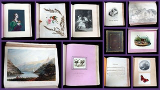 Item #27000302 Album with Original Art and Hand Colored Lithography, musings and verse
