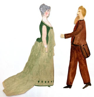 Thirty-five (35) 4" to 6" Handmade Victorian Paper Dolls
