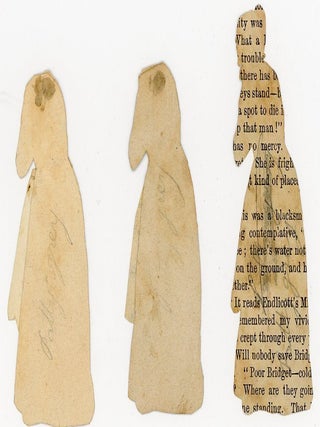 Back View - A 3" Magazine Paper Doll - Elderly Woman with 2 Handmade Outfits "Polly Grey"