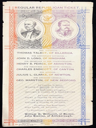 Item #27001684 "Regular Republican Ticket" -- 1870s Political Promo Poster with Early...
