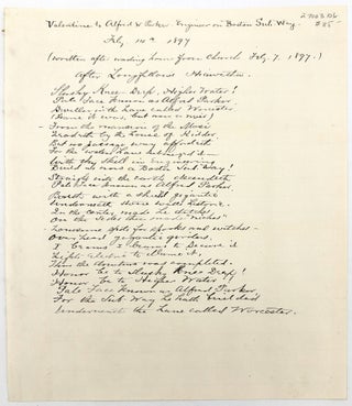 Item #27003106 Valentine Addressed to Alfred E. Parker, Engineer on the Boston Subway