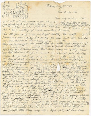 Item #27003112 Civil War Era Letter from a Sister to her Brother discussing Mourning Dresses for...