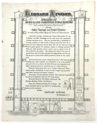 Item #27003518 Illustrated advertisement on Company Letterhead for Leonard Atwood, Builder of...