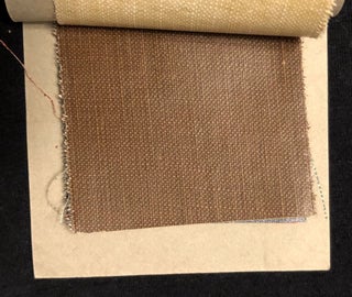 Salesman Samples - Gummed Cloth, Linen and Cotton Tapes,Snap Fastener Buttons, Celluloid Eyelets, Book Cloth & Russet Crepe - Bookbinding Supplies