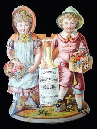 Item #27004245 Die-Cut "Austen's Forest Flower Cologne" Business Trade Sign or Show Card