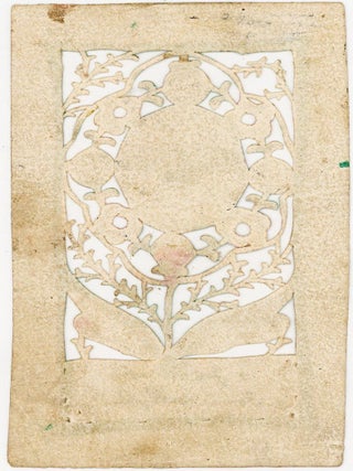 Delicate Devotional Watercolor Cutwork - Flaming Hearts - Circle of Roses, Leaves and Thorns "