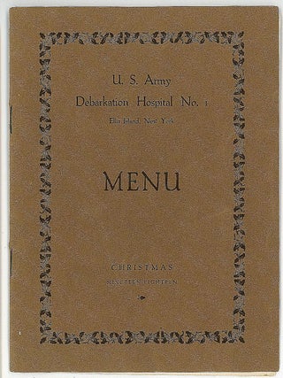 Item #27008236 Christmas Menu - U.S. Army Debarkation Hospital No.1