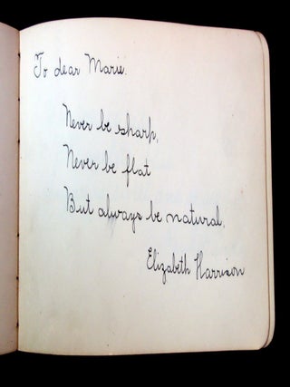 Friendship Album of Marie Campbell, Sentiments and Drawings; coded phrases, hidden letters, etc.