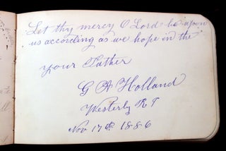 19th Century Autograph Album belong to William from Westerly, RI