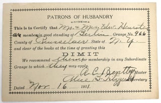 Archive of New York Farmers Edward C. and Emily Henrotin