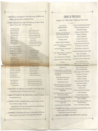 1876 International Exhibition Opening Ceremonies Program