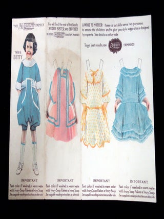 Collection of 20th Century Paper Dolls used in Fashion Advertising to Children Directly