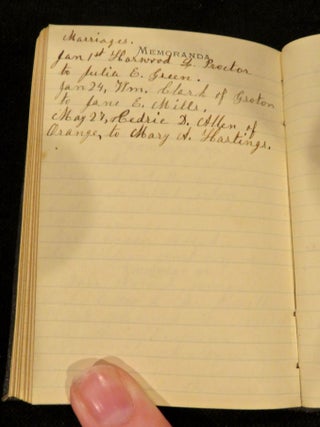 Commonplace Book, Pocket Diary of August Maria Ward Bissell