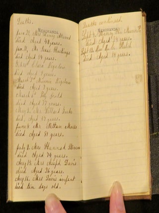 Commonplace Book, Pocket Diary of August Maria Ward Bissell