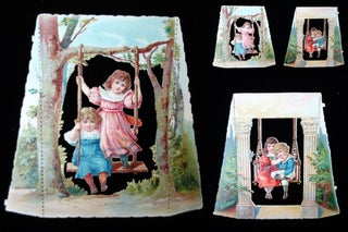 Item #28000201 Victorian Die-Cuts with Children on Swings