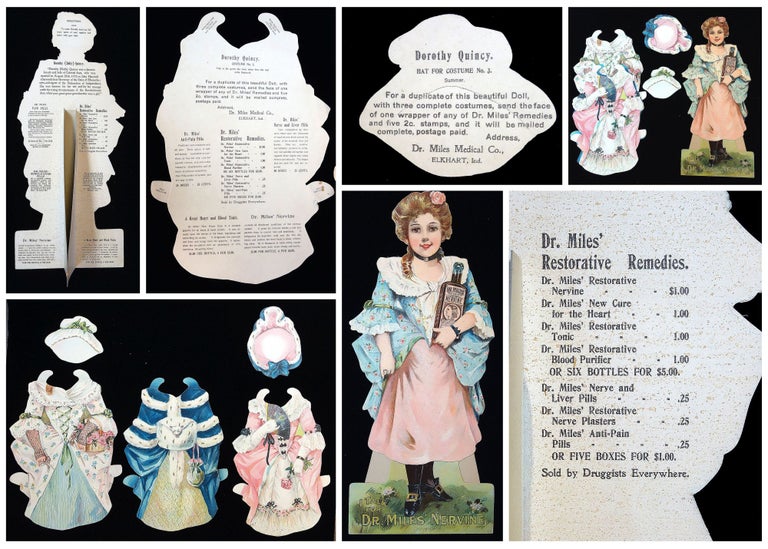 Item #28000332 Dr. Miles Paper Doll -Dorothy (Dolly) Quincy - Holding a Bottle of Dr. Miles Restorative Nervine