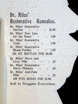 Dr. Miles Paper Doll -Dorothy (Dolly) Quincy - Holding a Bottle of Dr. Miles Restorative Nervine