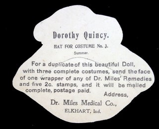 Dr. Miles Paper Doll -Dorothy (Dolly) Quincy - Holding a Bottle of Dr. Miles Restorative Nervine