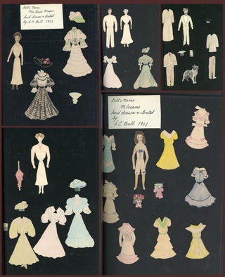 Item #280007332 Album of Handmade Paper Dolls with Original Artwork by L.C. Ball. L C. Ball