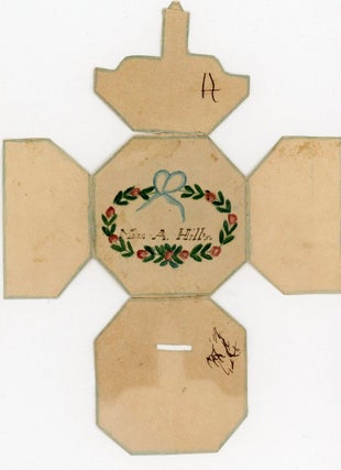 Folded Paper Pocket Love Token - Miss A. Hill with Plaited Hair