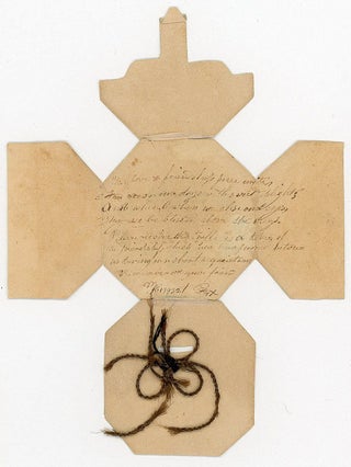 Folded Paper Pocket Love Token - Miss A. Hill with Plaited Hair