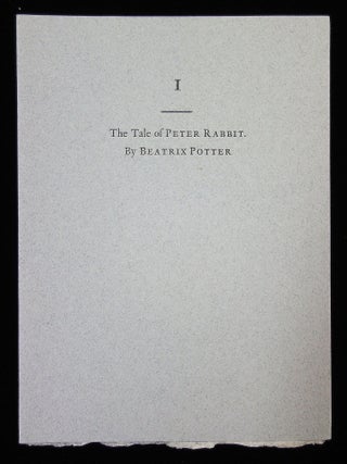 The Tale of Peter Rabbit, Facsimile Edition - 33/250