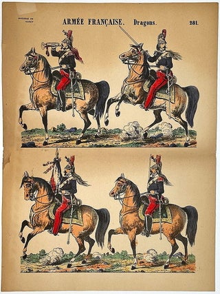 6 Uncut Sheets French Military Paper Soldiers