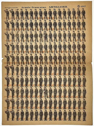 6 Uncut Sheets French Military Paper Soldiers