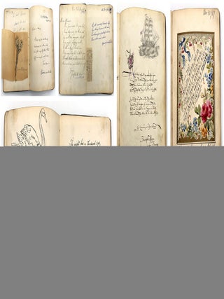 Item #28001094 Friendship Album of Minnie Brutsche Otto (b.1867?) -- Acrostics, Pressed Flower,...