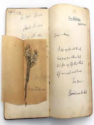 Friendship Album of Minnie Brutsche Otto (b.1867?) -- Acrostics, Pressed Flower, Original Pencil Drawing, Extensive Entries