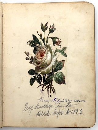 Friendship Album of Minnie Brutsche Otto (b.1867?) -- Acrostics, Pressed Flower, Original Pencil Drawing, Extensive Entries